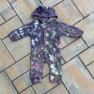 Tie-Dye Hooded Kids One Piece